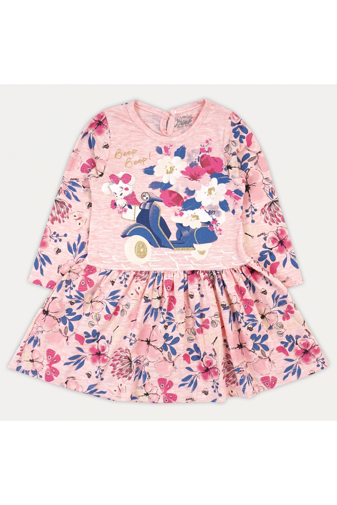 Сукня в квіточку для дівчинки рожевий фулікра - 1