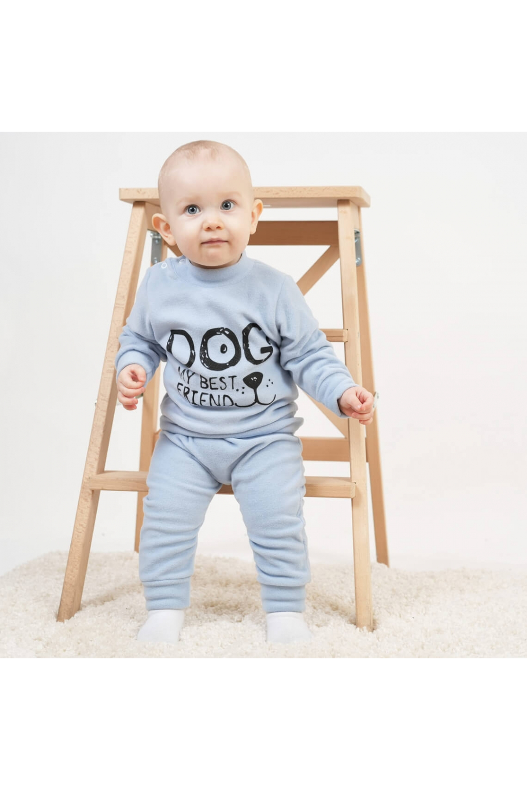 Костюм для хлопчика блакитний фліс