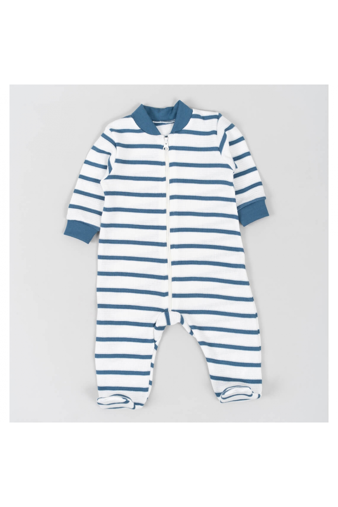 Комбінезон для малят в смужку індиго вафельна структура