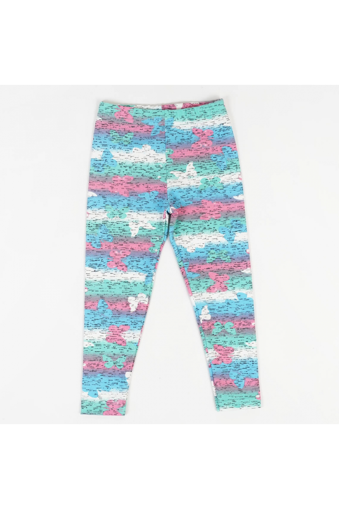 Лосіни для дівчинки Метелики бірюзовий двонитка