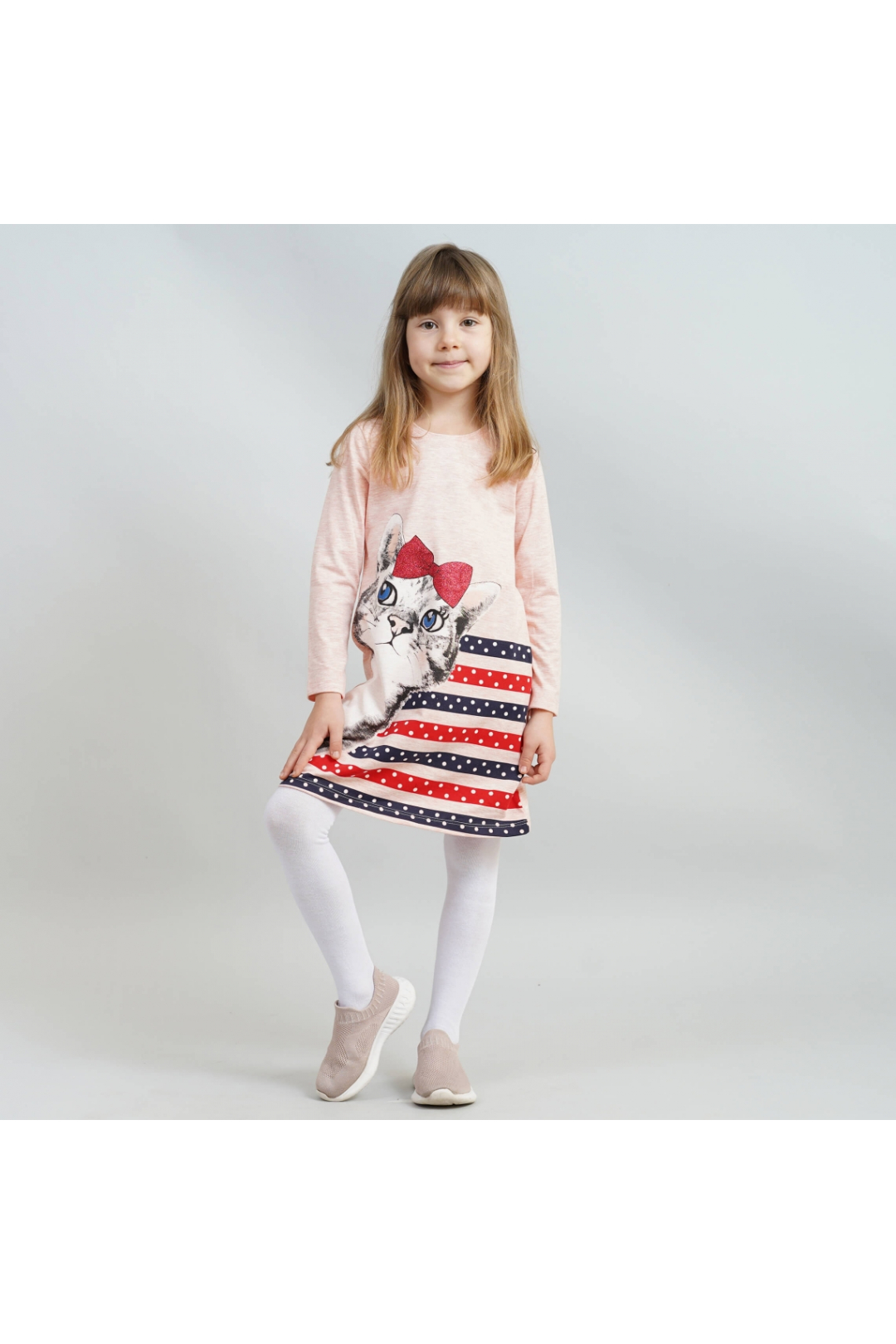 Сукня для дівчинки Кошеня персиковий фулікра