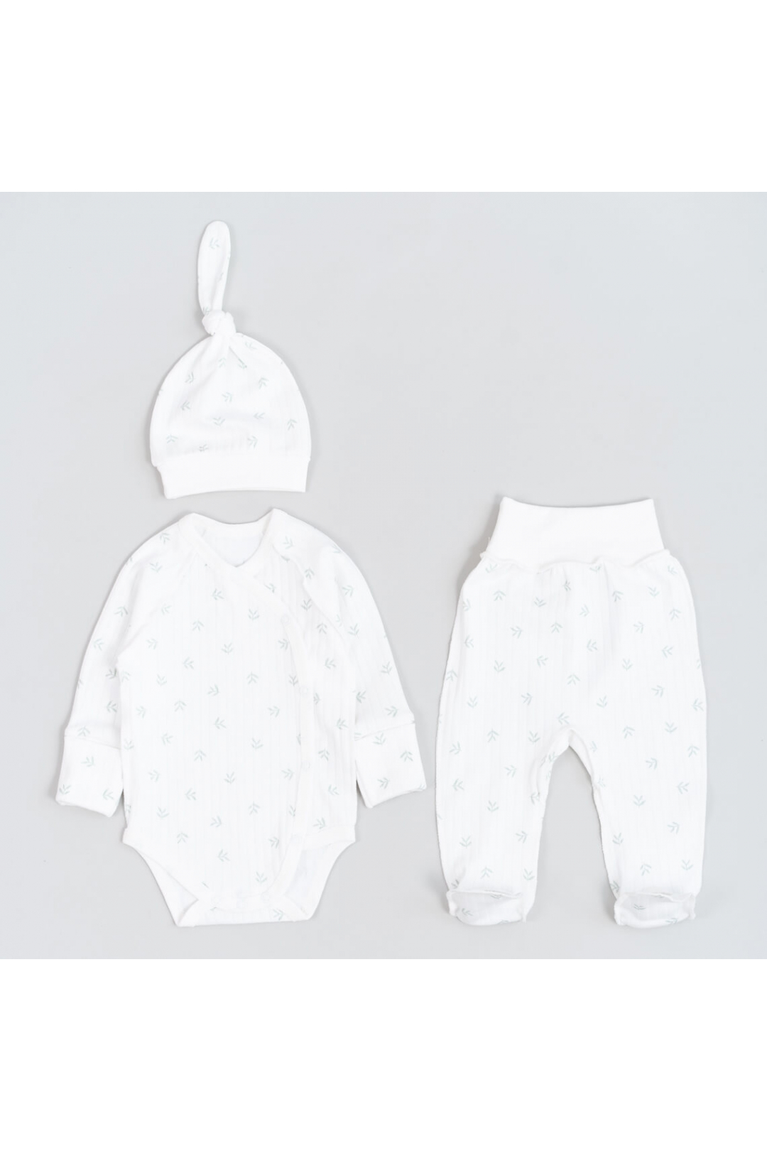 Комплект для Новонароджених Гілочка молочний інтерлок пеньє