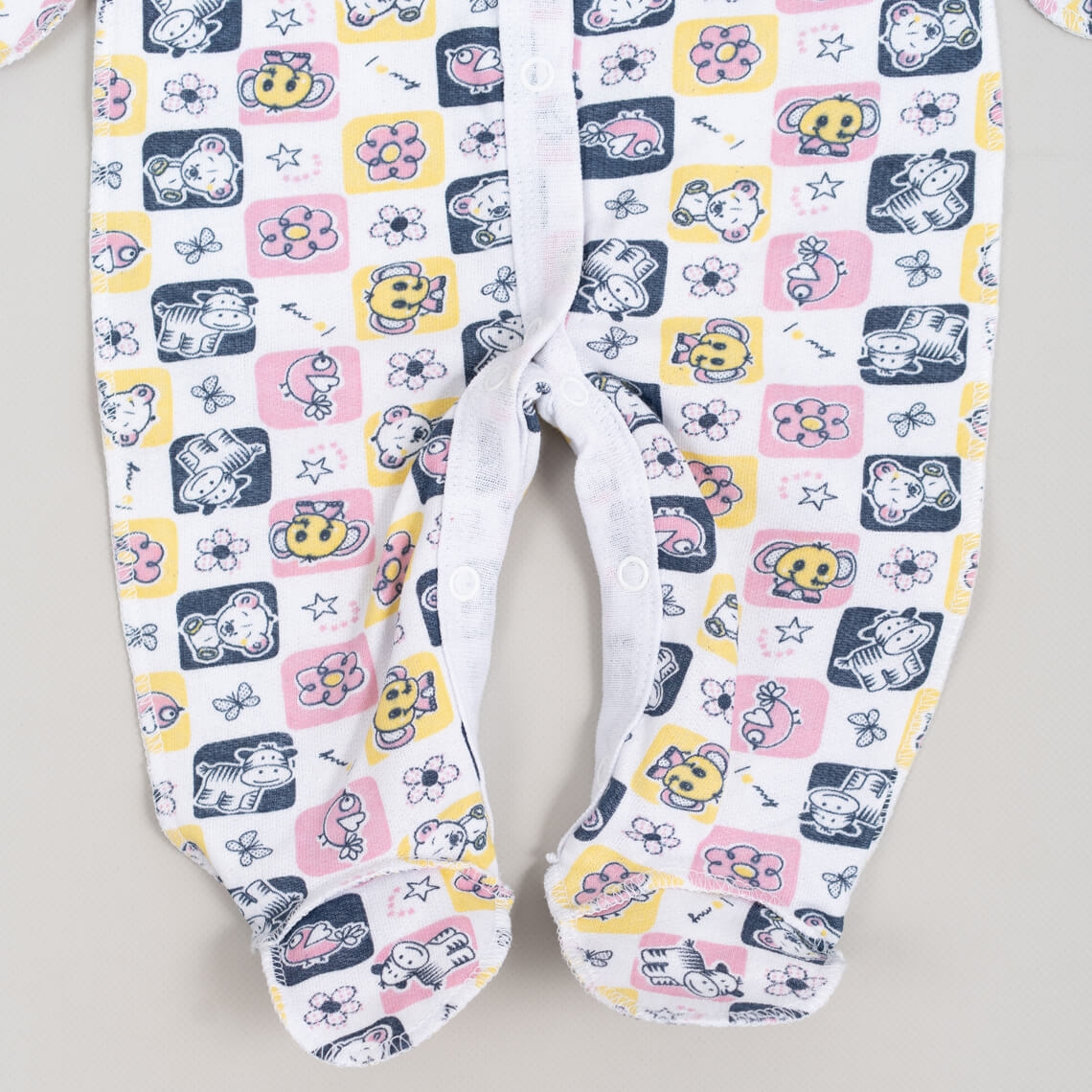 Сліп для новонароджених Звірята різнокольоровий начіс (футер)