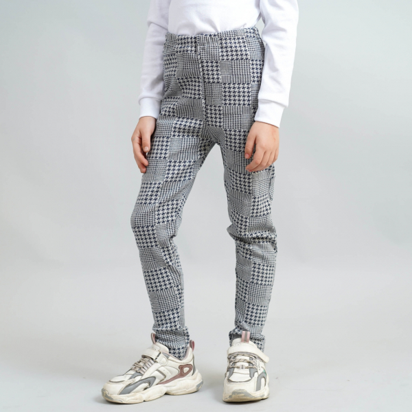 Лосіни для дівчинки сірий графіт стрейч начісний