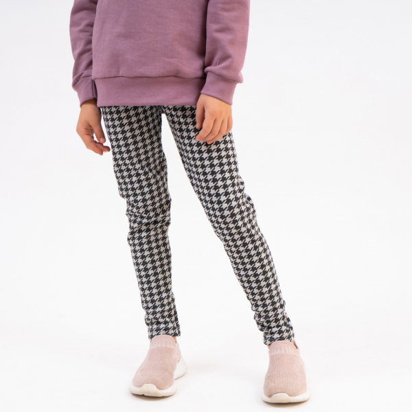 Лосіни для дівчинки сірий графіт стрейч начісний