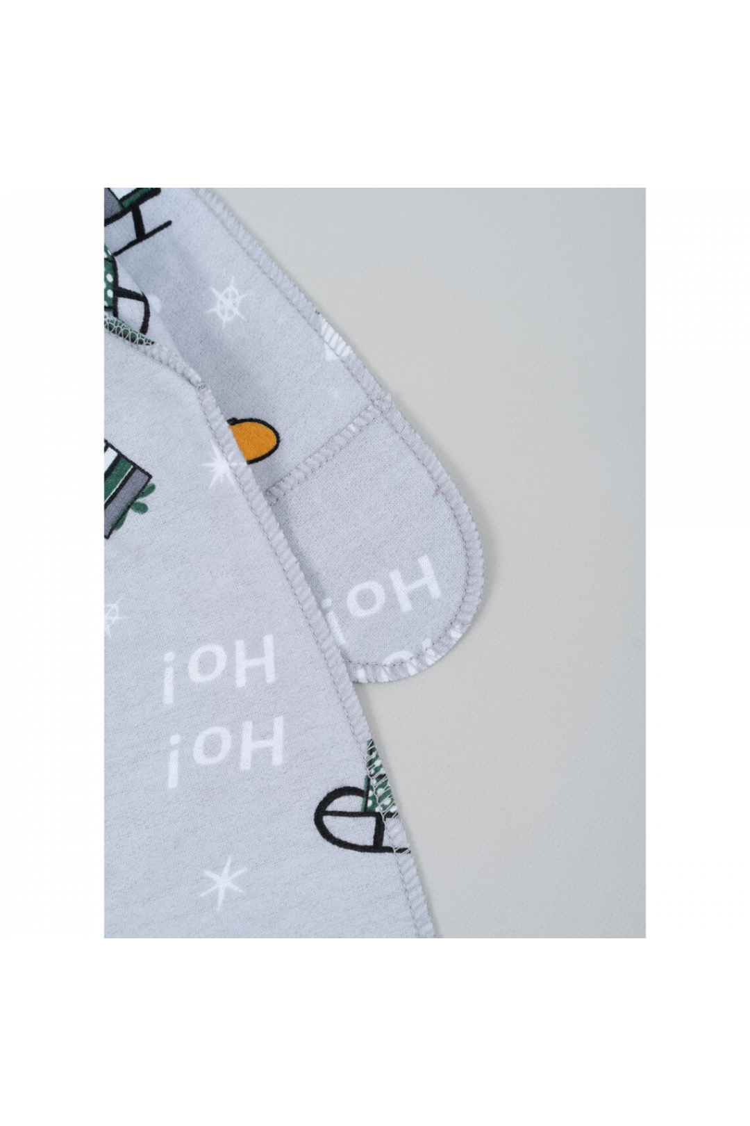 Сліп для новонароджених Новорічні подарунки сірий начіс високої якості(футер)