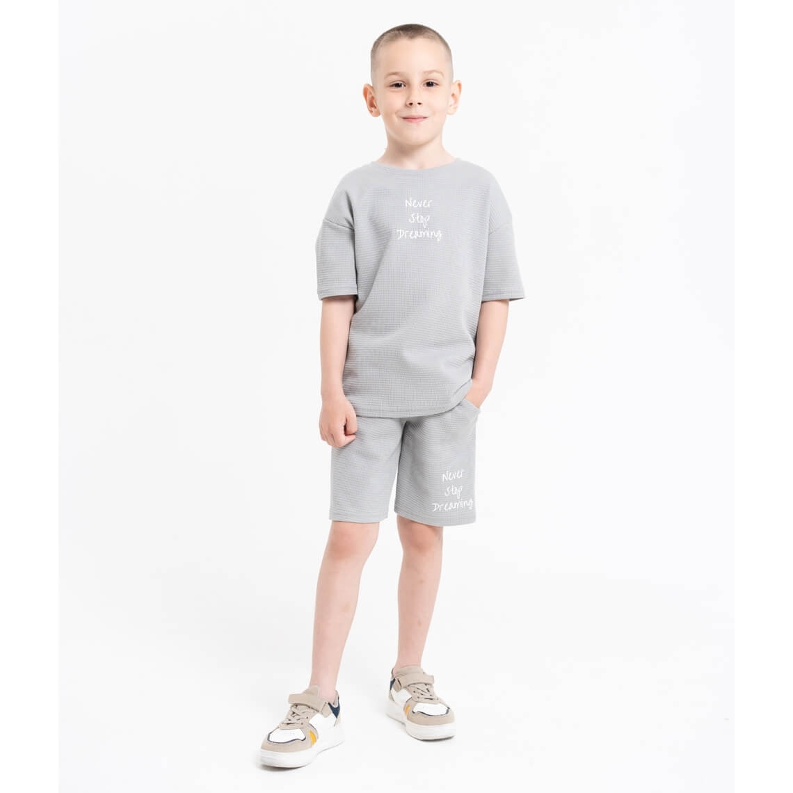 Комплект для хлопчика сірий бавовна