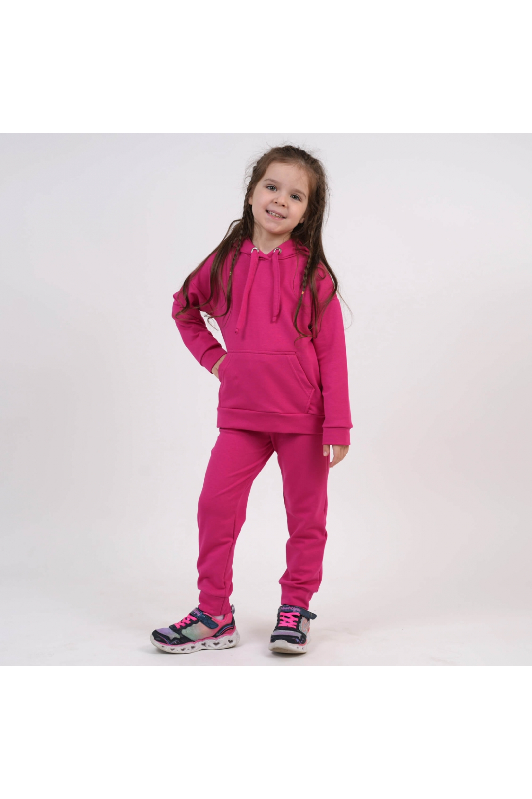 Костюм для дівчинки малиновий двонитка