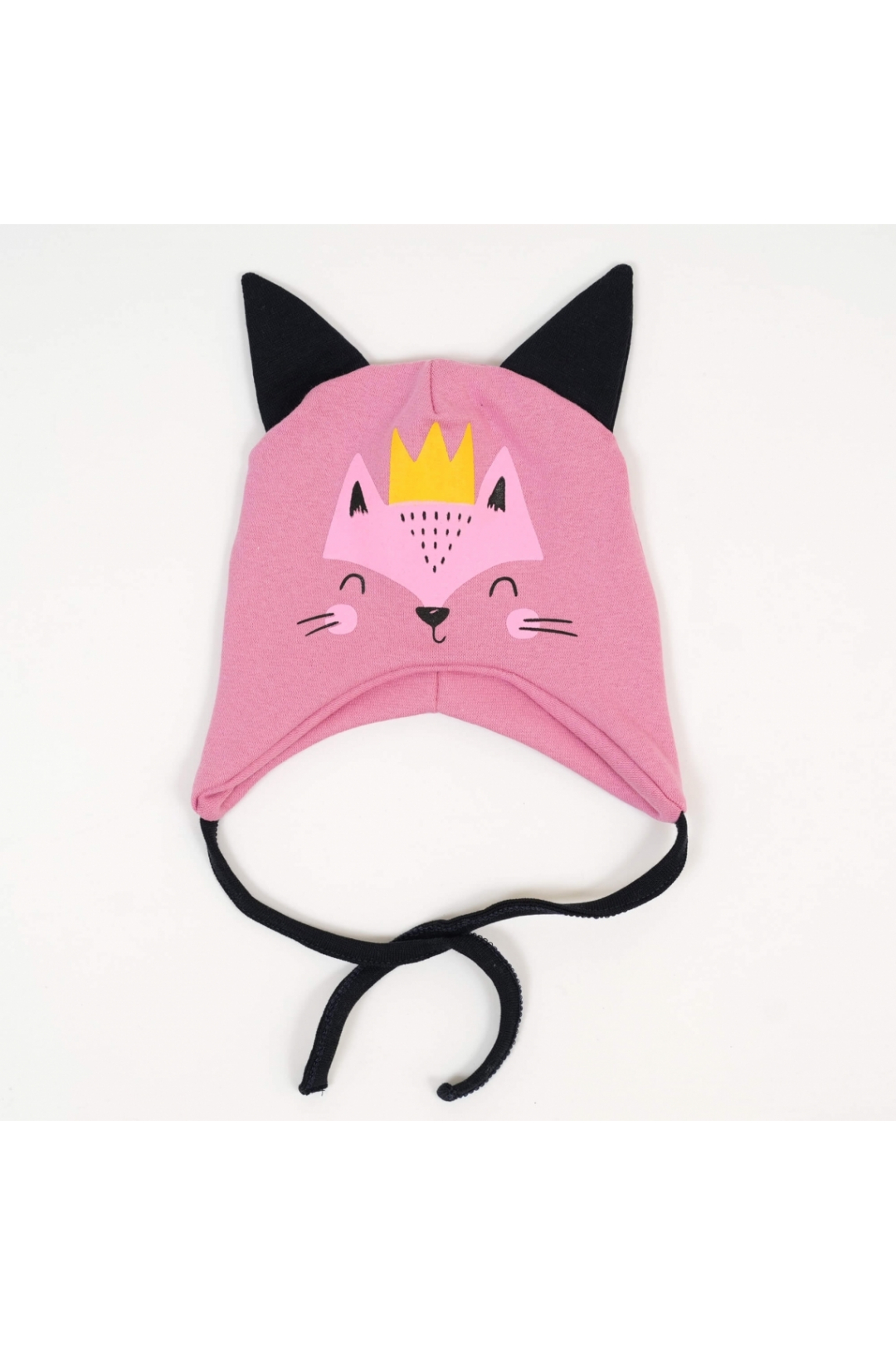 Шапочка Лисеня для дівчаток запорошена  троянда стрейч