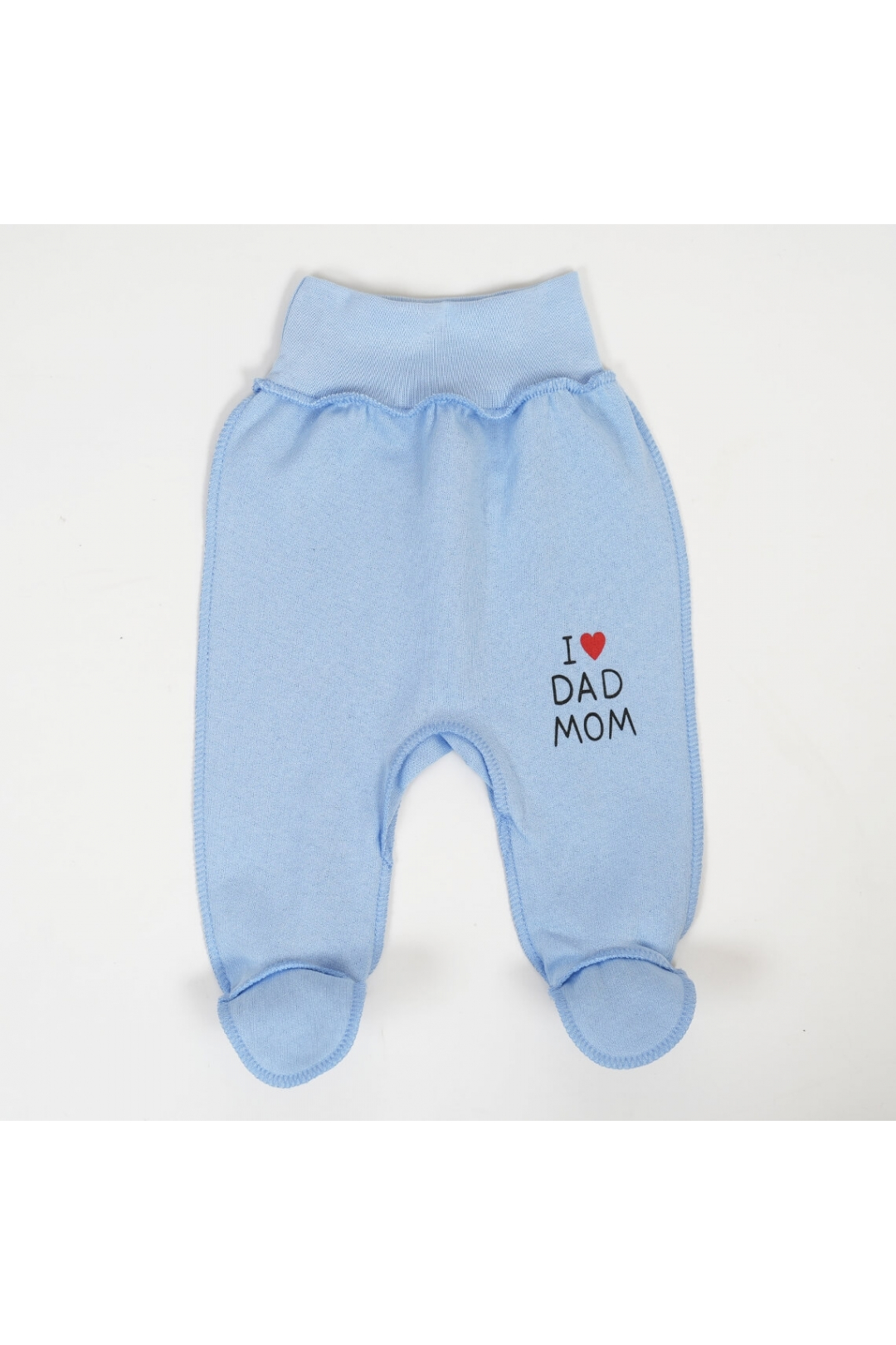 Повзунки для новонароджених блакитний начіс (футер)