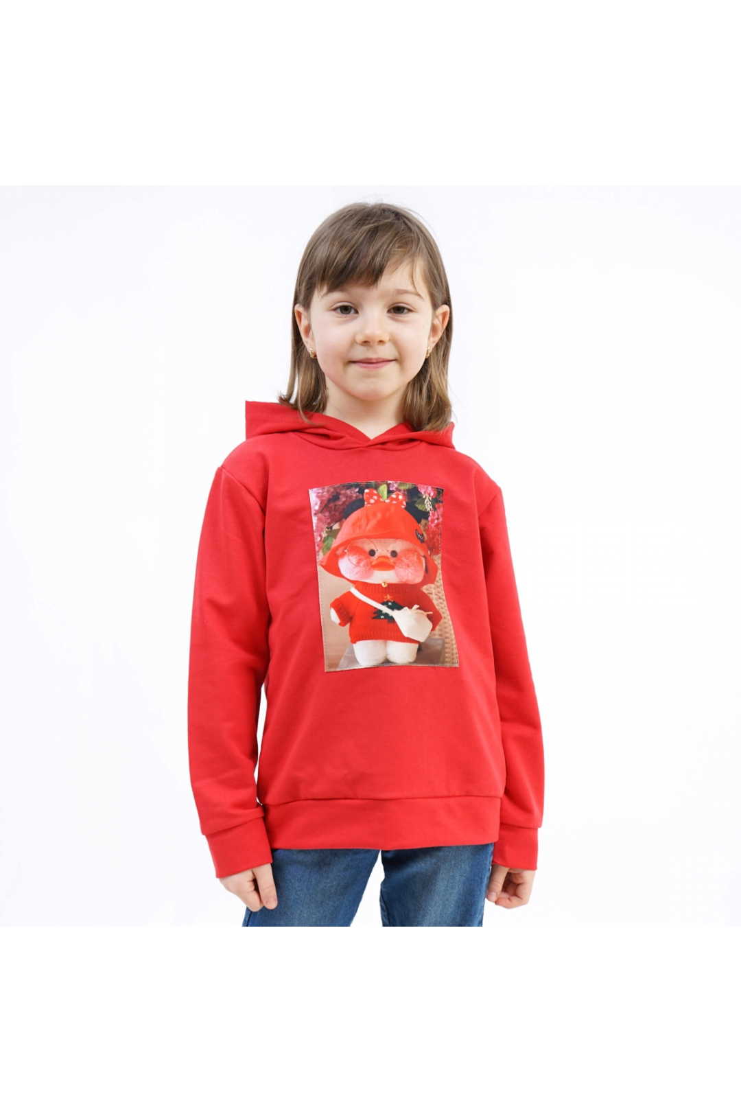 Худі для дівчинки Лалафанфан червоний двонитка