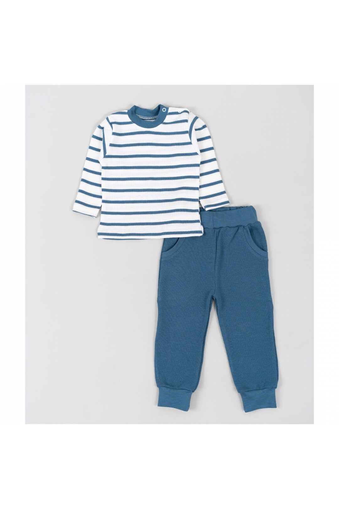 Костюм ясельний індиго вафельна структура