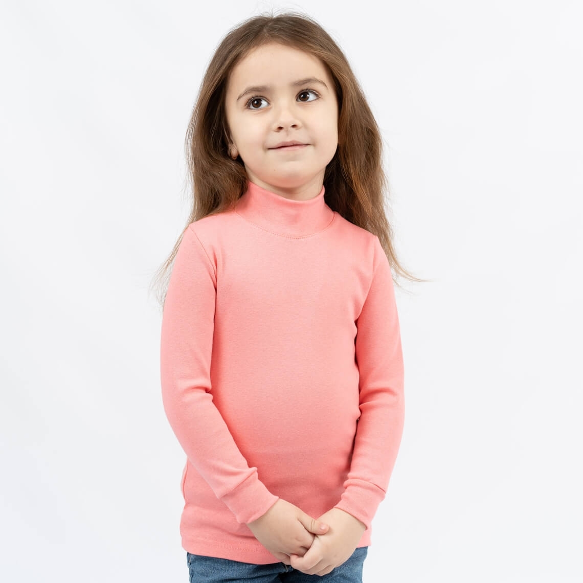 Гольф дитячий кораловий стретч