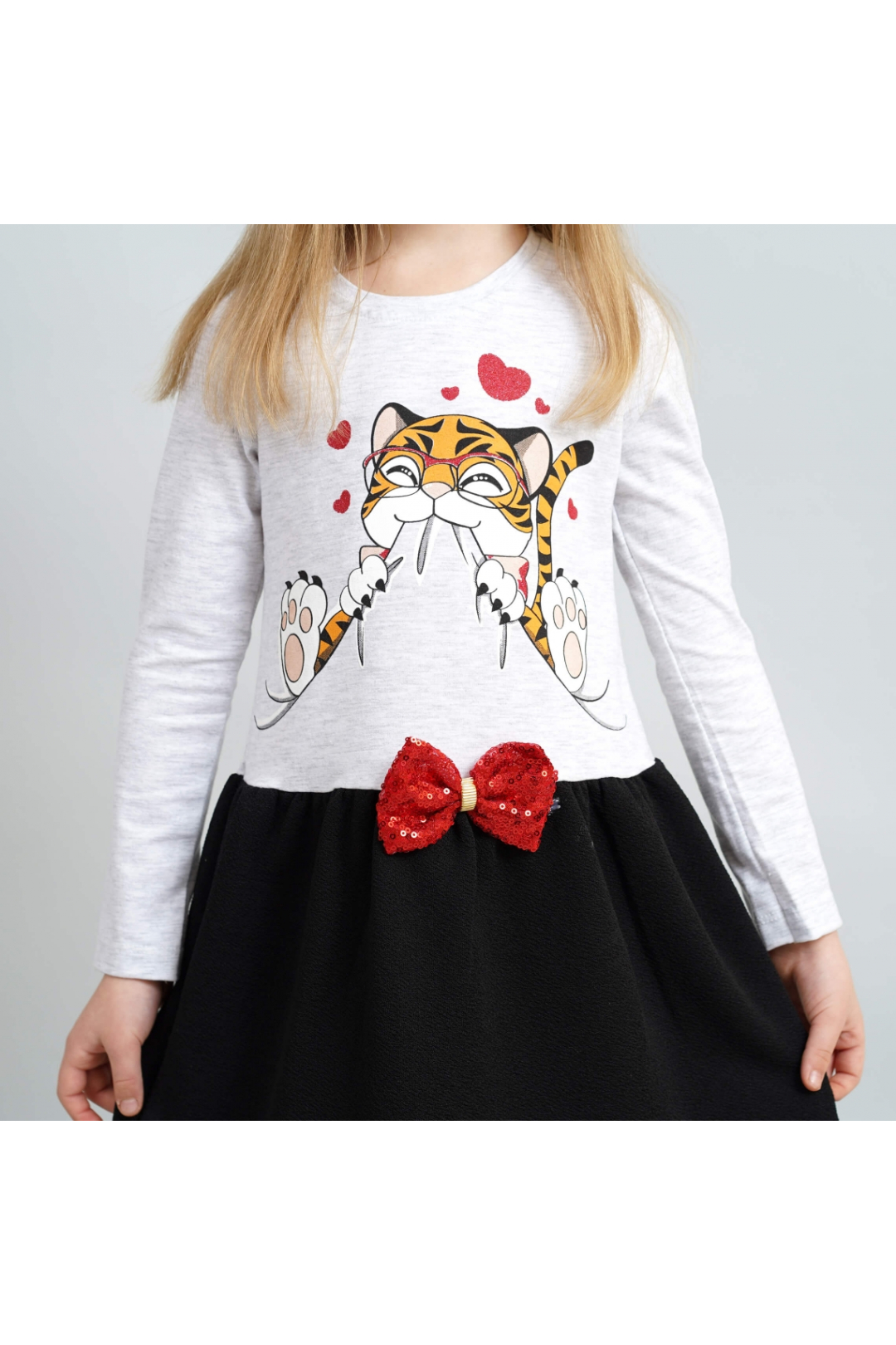 Сукня  для дівчинки Тигреня сірий фулікра