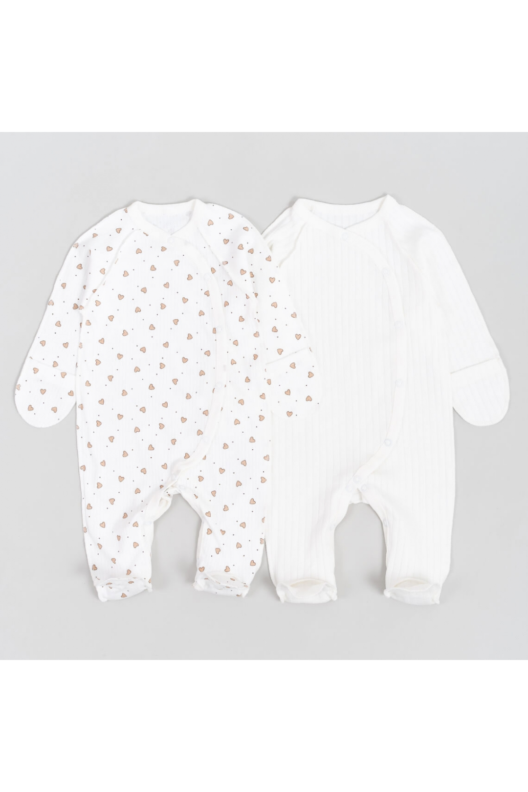 Пара сліпів для новонароджених молочний інтерлок