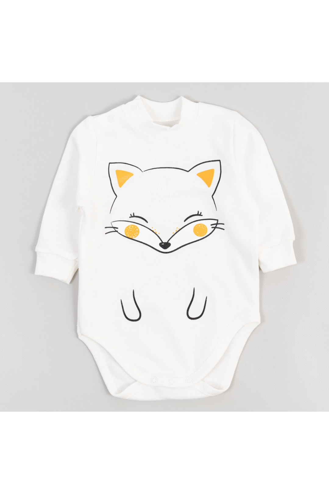 Боди для малят Лисеня молочний начіс(футер)