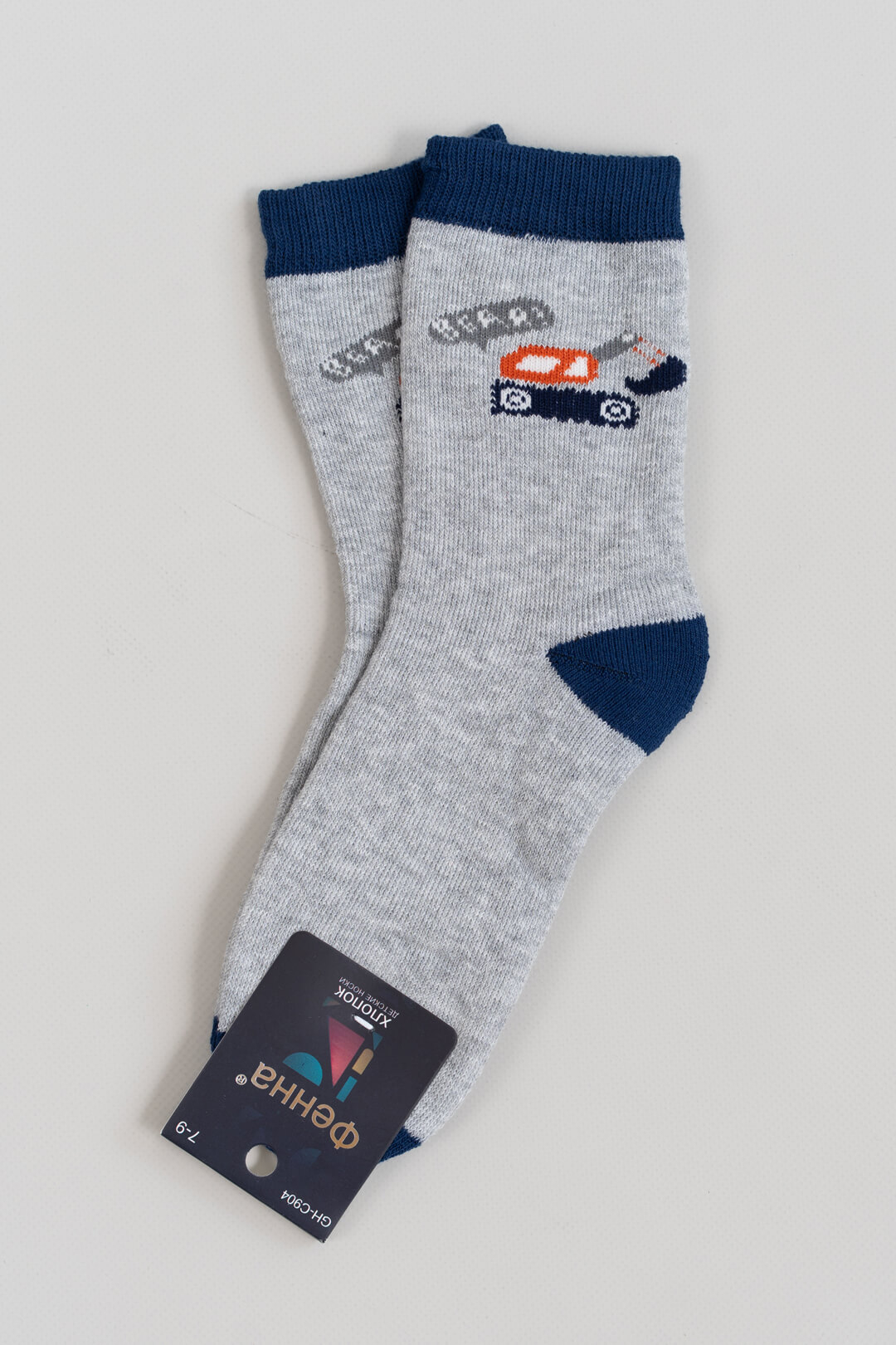 Шкарпетки для хлопчика сірий махра