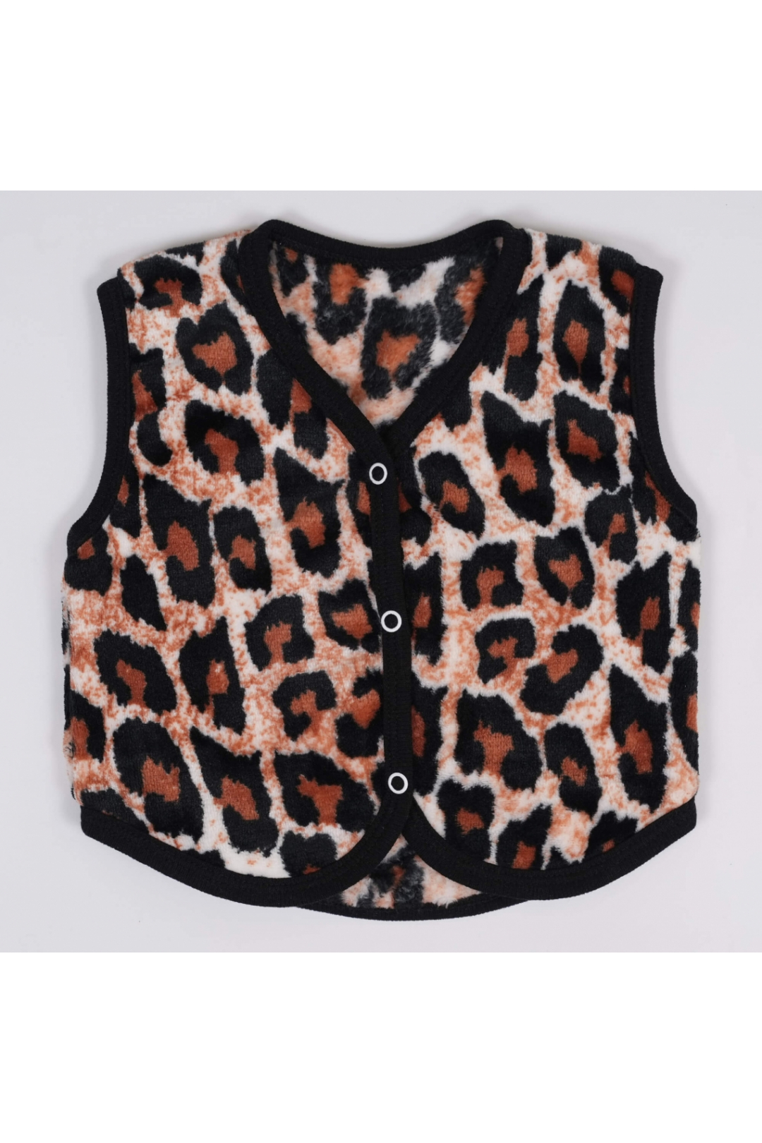 Пухнастий жилет для малят Лєо бежевий велсофт