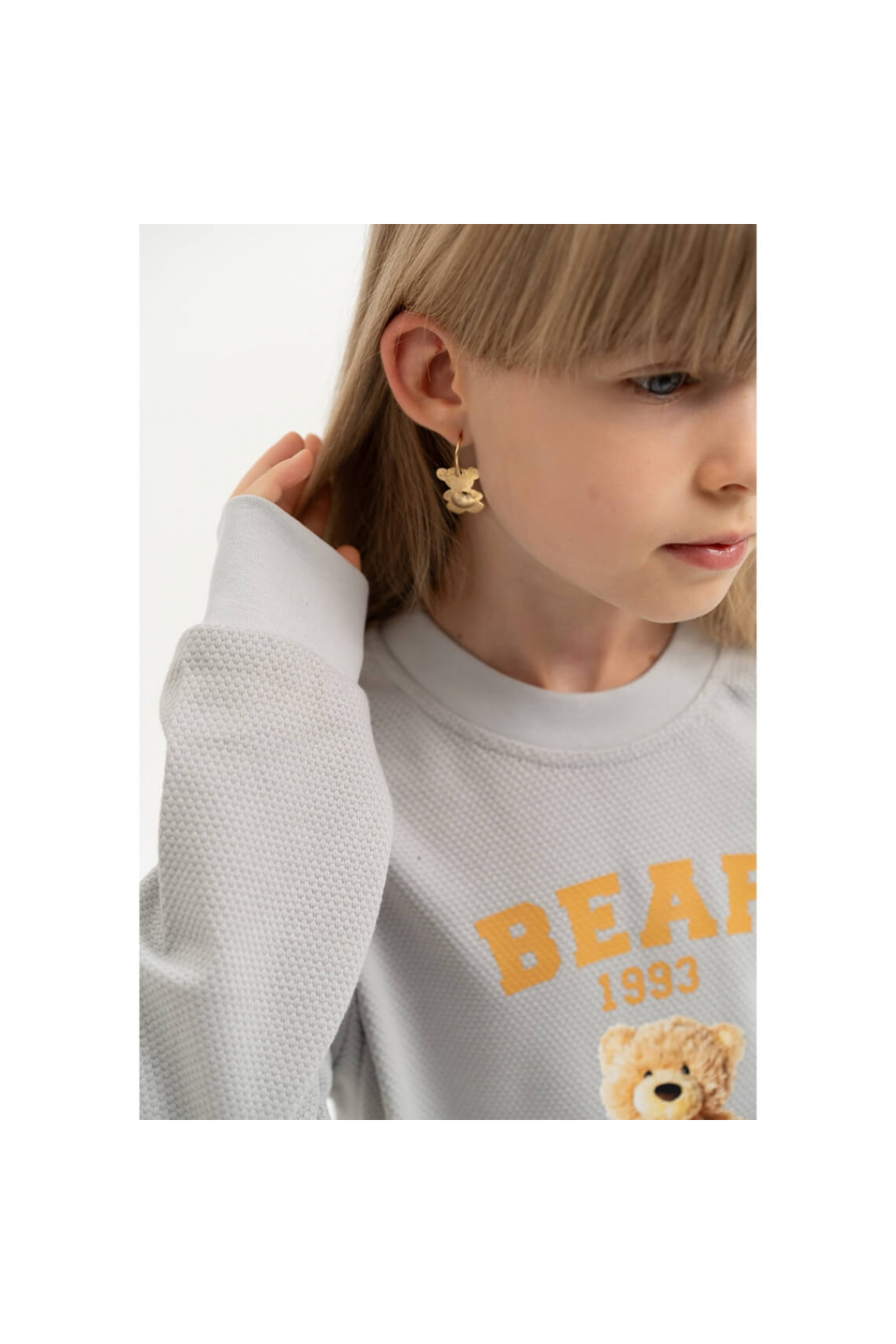 Джемпер для дівчинки сірий двонитка