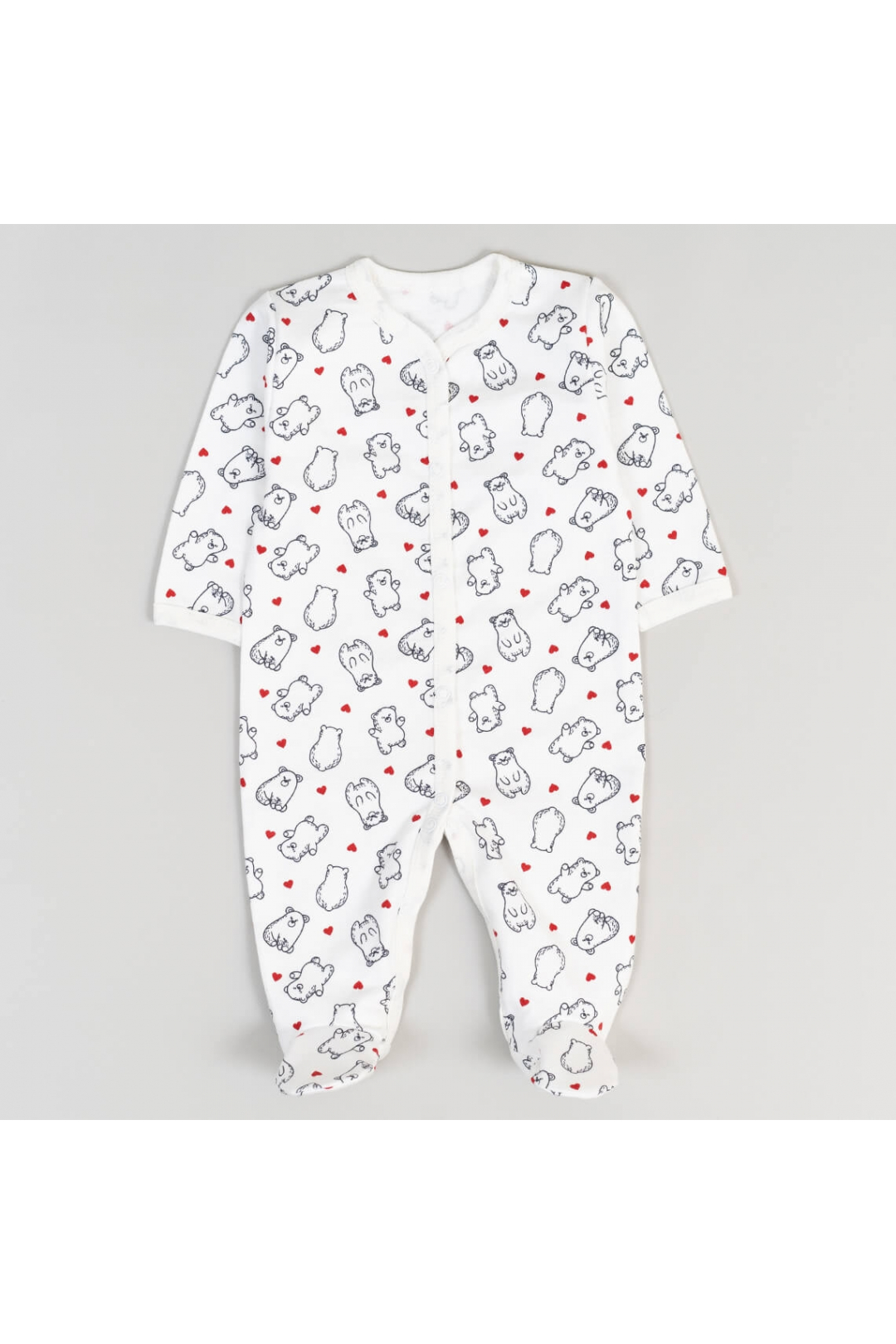 Чоловічок для малят Ведмедики персиковий начіс (футер)