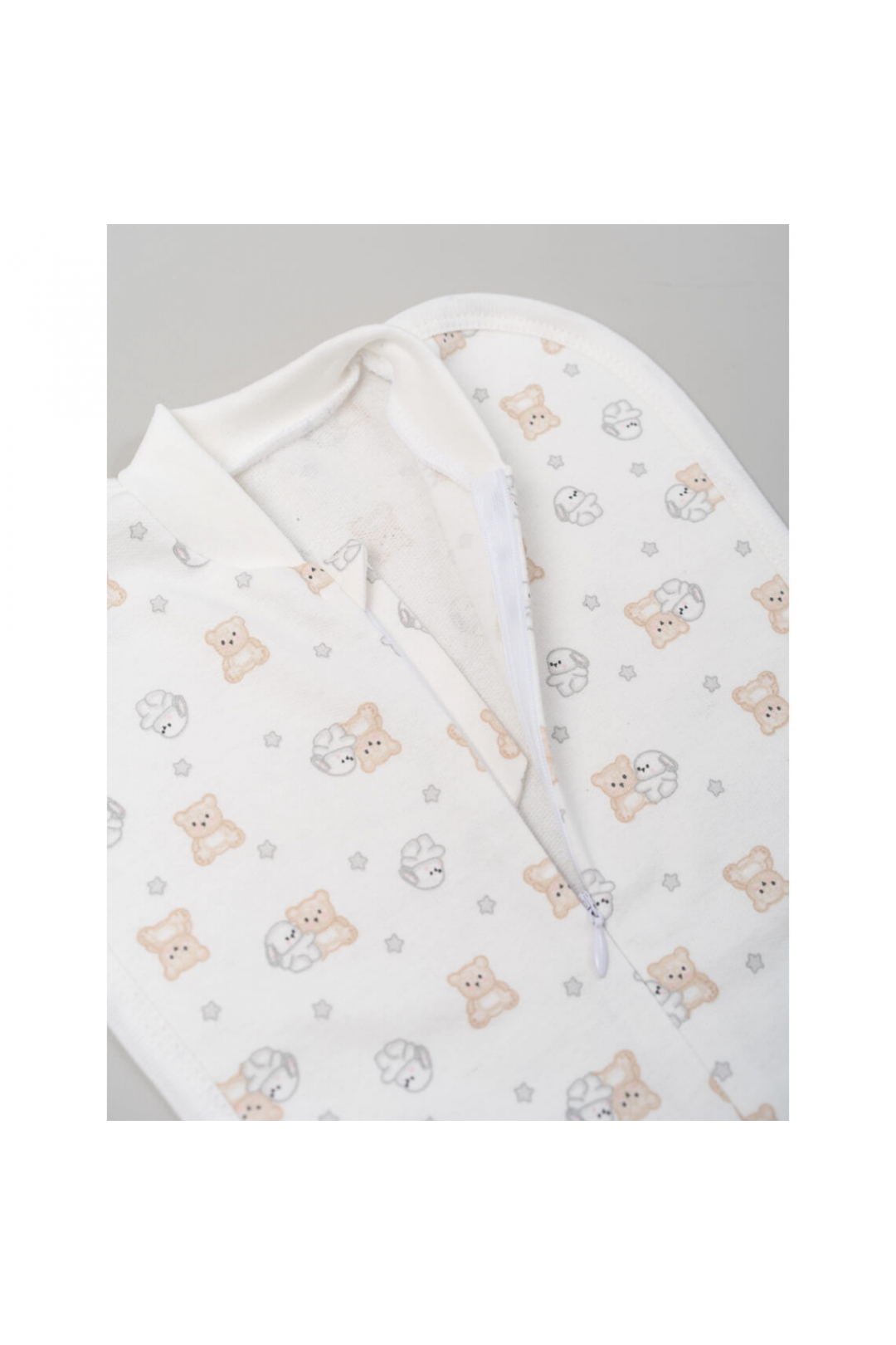 Пелюшка-кокон з шапочкою Ведмедик, зайка молочний начіс