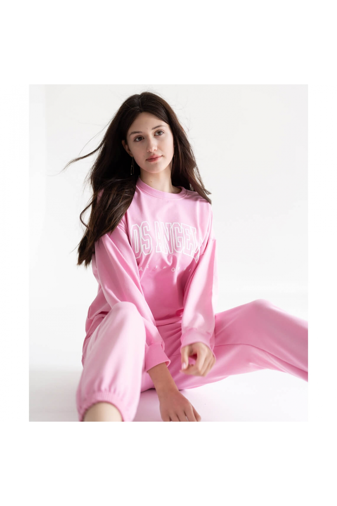 Костюм жіночій рожевий двонитка