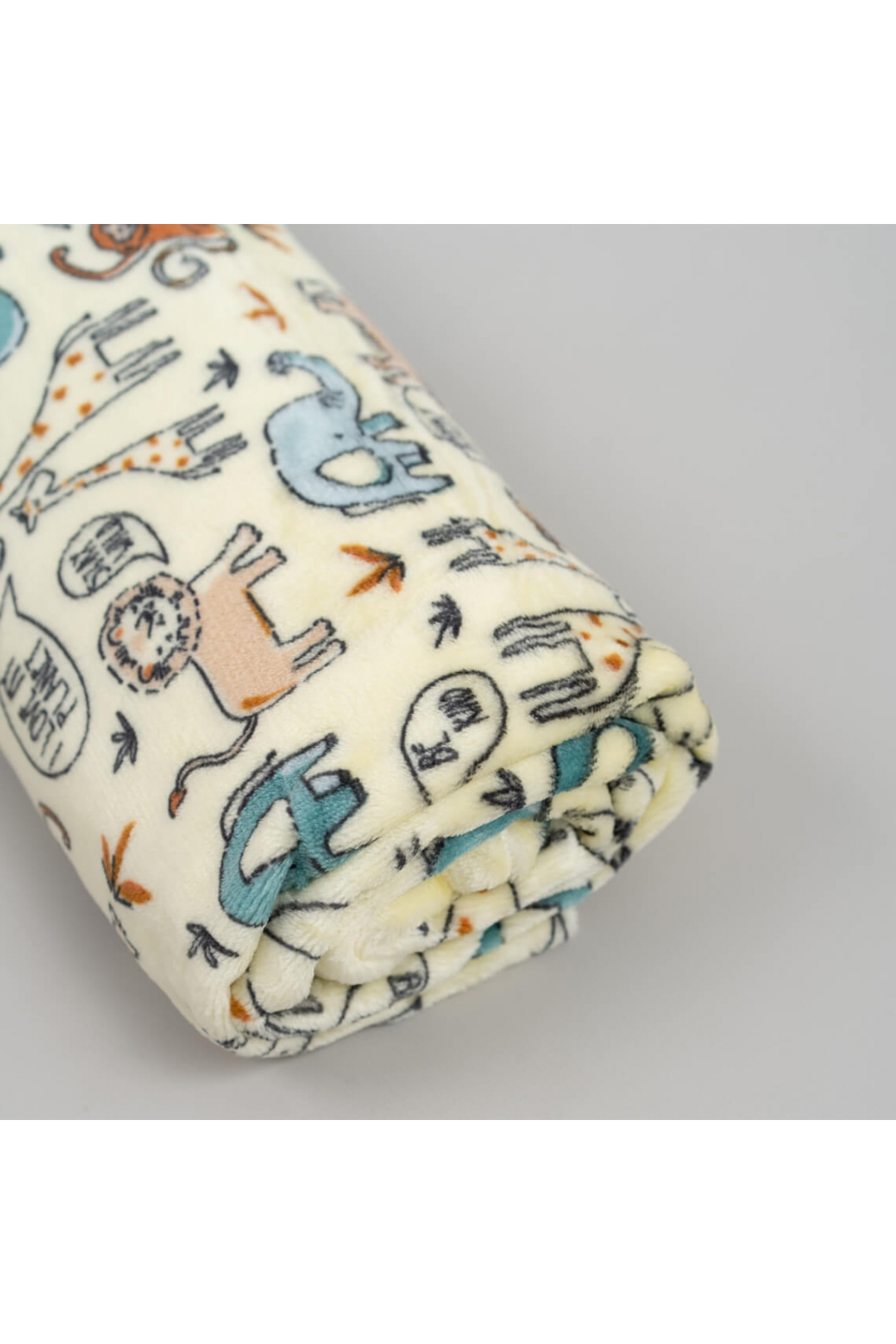 Пухнастий плед ясельний Зоо жовтий велсофт