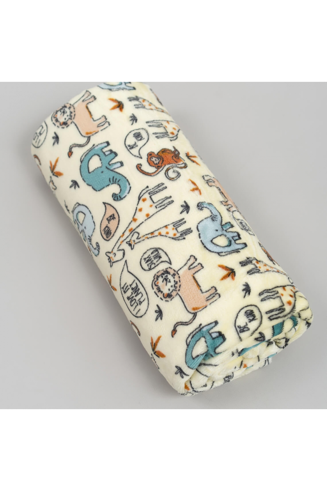 Пухнастий плед ясельний Зоо жовтий велсофт