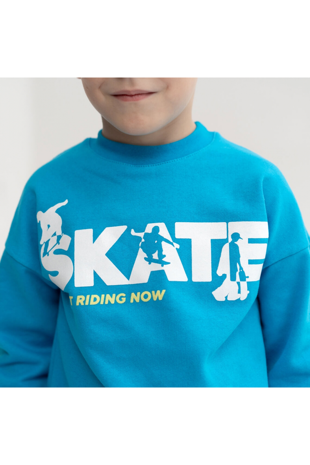 Світшот для хлопчика блакитний начіс (футер)