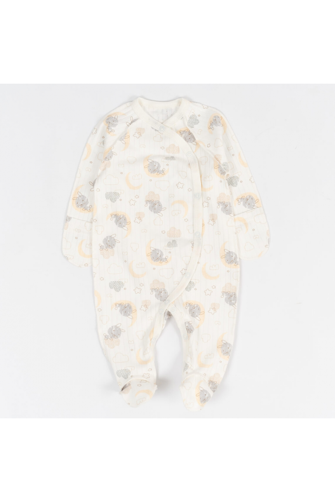 Сліп для новонароджених Зайченя на місяці молочний інтерлок