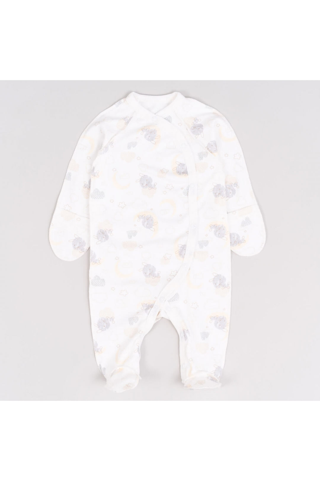 Сліп для новонароджених Зайченя на місяці молочний інтерлок