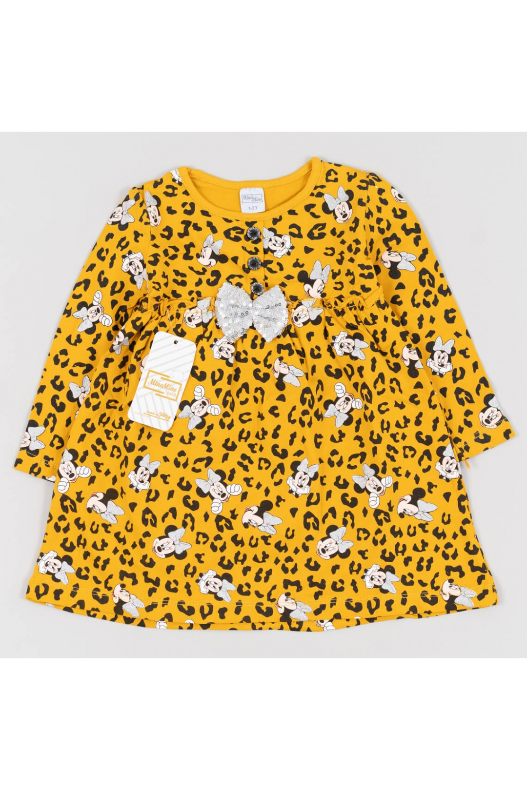 Сукня леопардова Міні Маус гірчичний фулікра