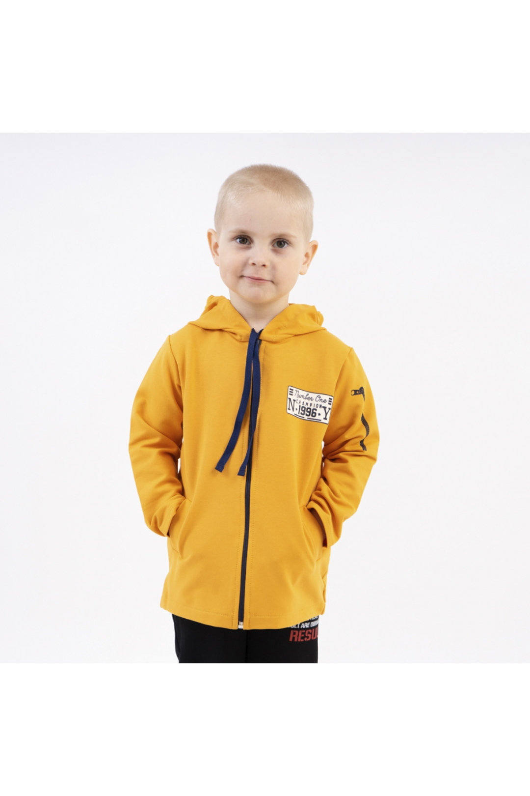 Куртка легка з капюшоном гірчичний двонитка