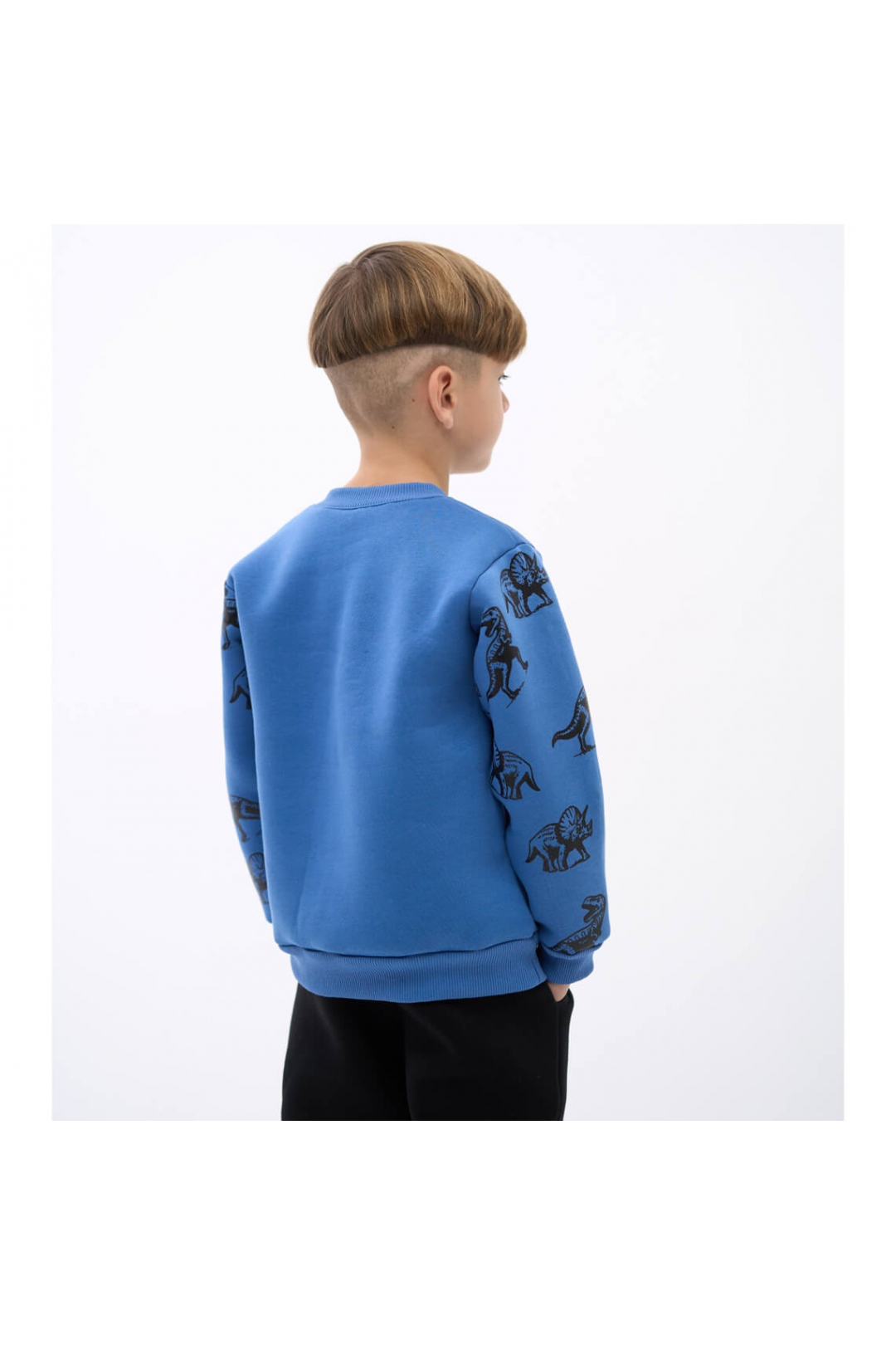 Світшот для хлопчика синій тринитка на флісі