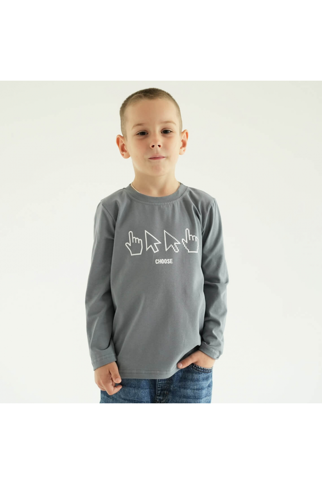 Лонгслів для хлопчика графіт фулікра