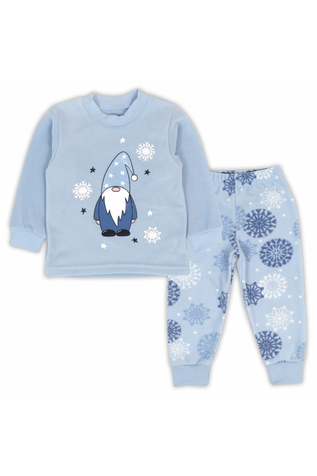 Піжама для дівчинки Гном блакитний фліс