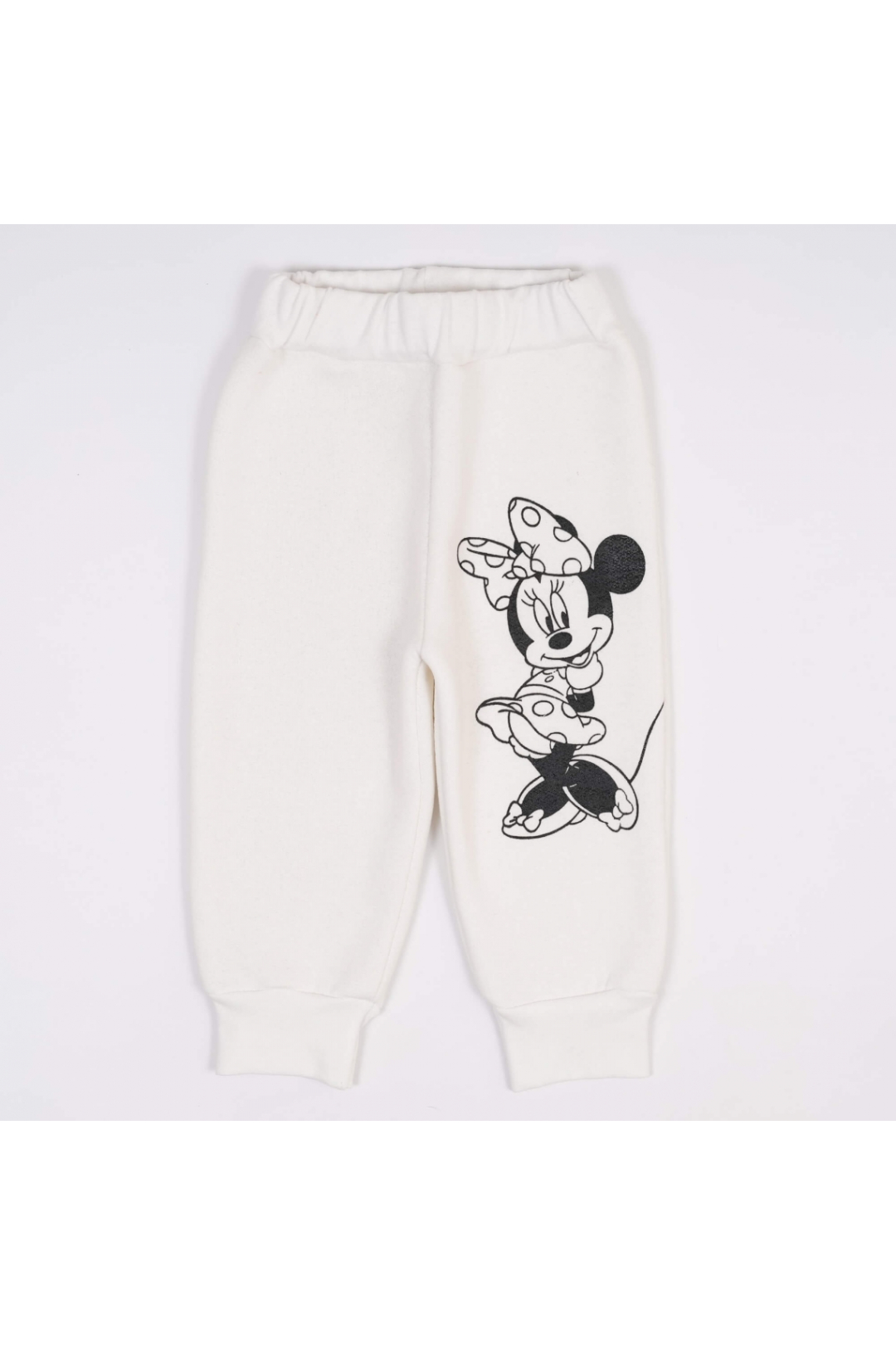 Штанці теплі для дівчинки білі тринитка на флісі