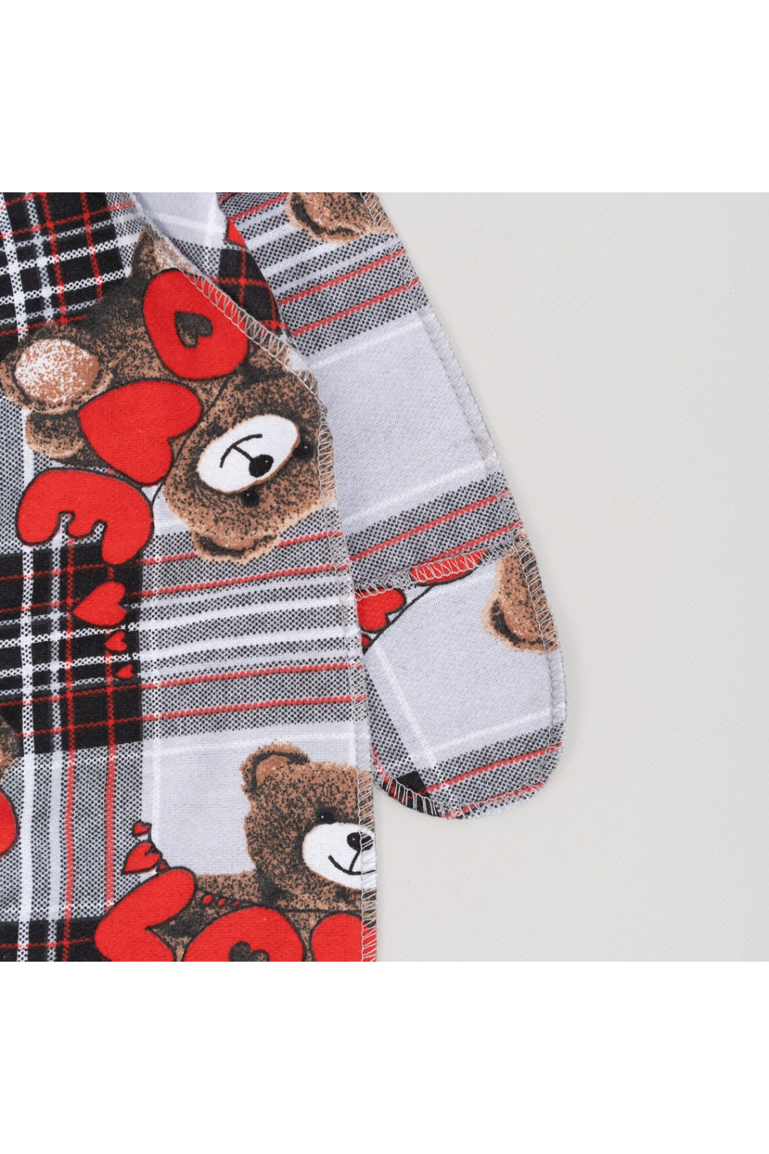 Сліп для новонароджених Ведмедики бежевий Love начіс високої якості(футер)