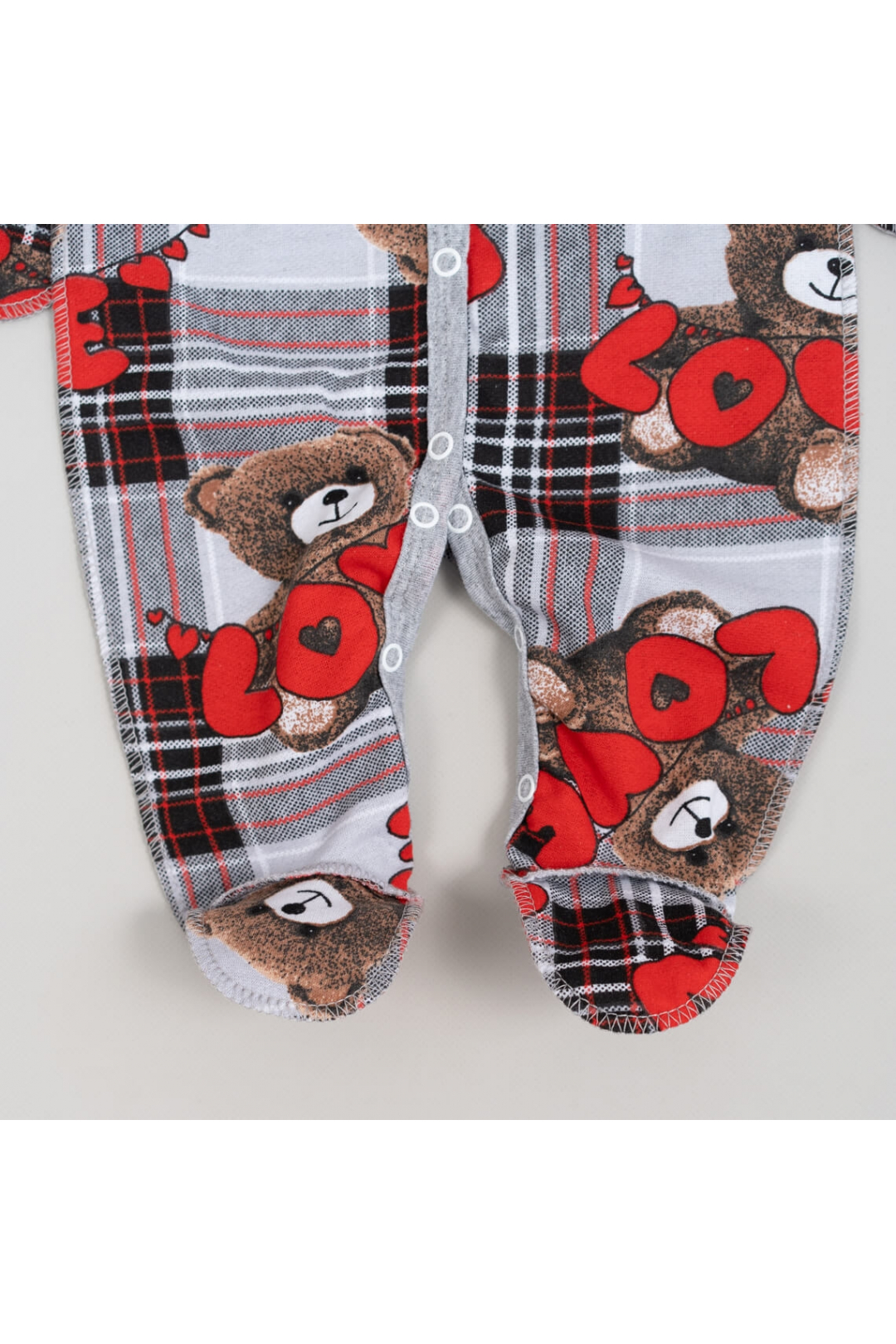 Сліп для новонароджених Ведмедики бежевий Love начіс високої якості(футер)