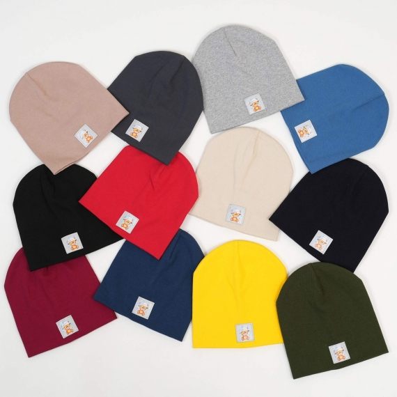 Шапка для хлопчика Ведмедик пляшковий рубчик преміум