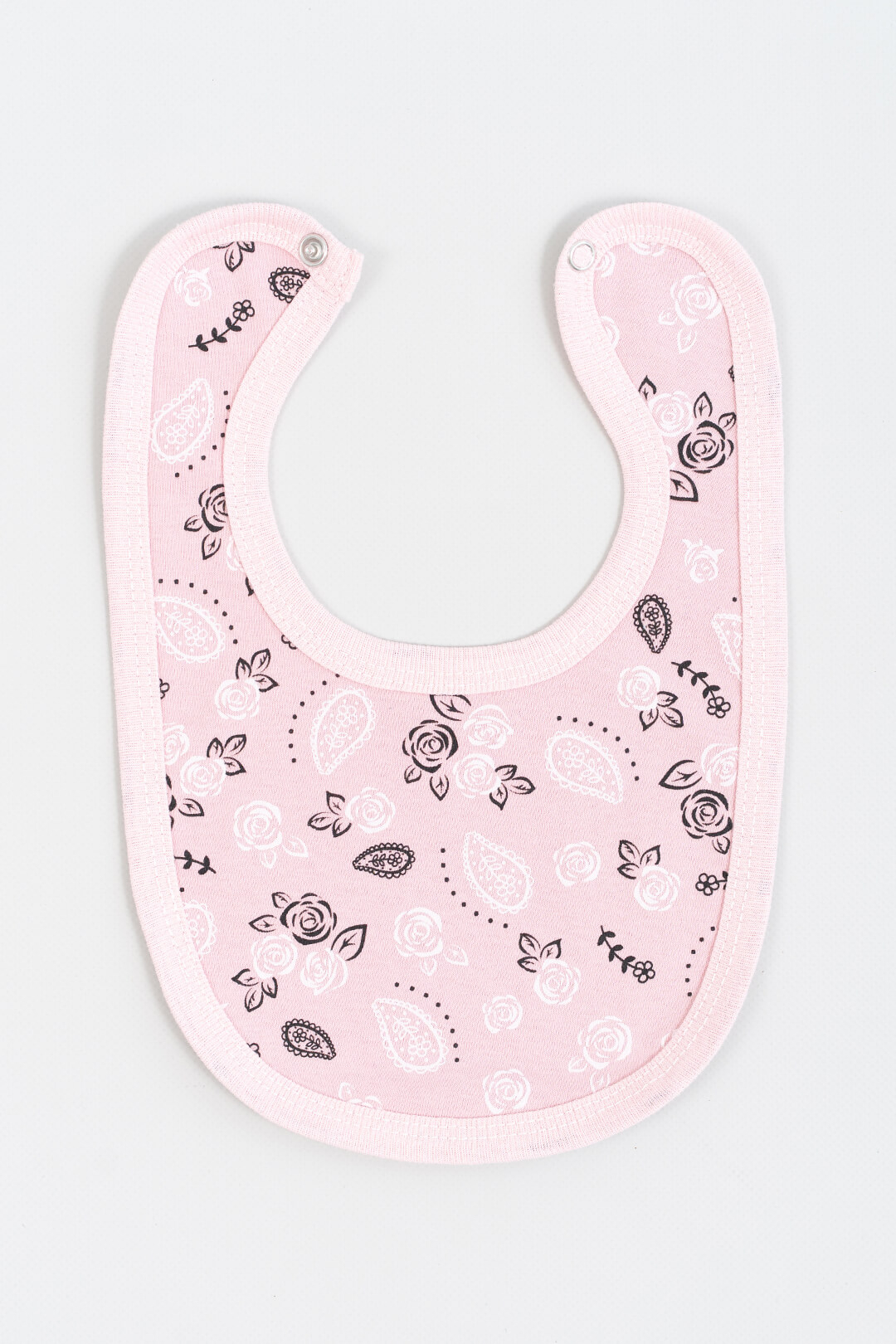 Слинявчик дитячий тонкий Квіти рожевий кулір