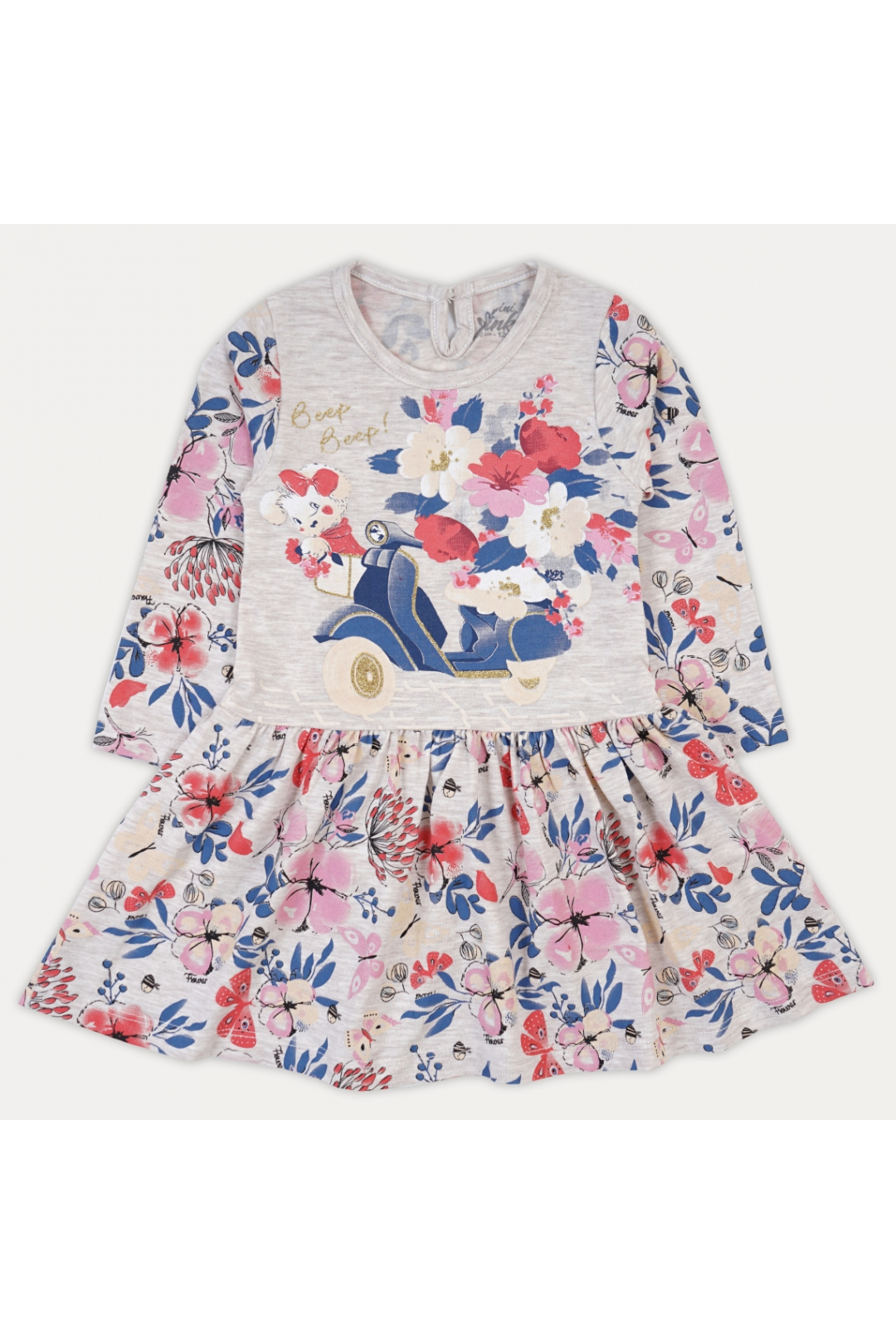 Сукня в квіточку для дівчинки бежевий фулікра