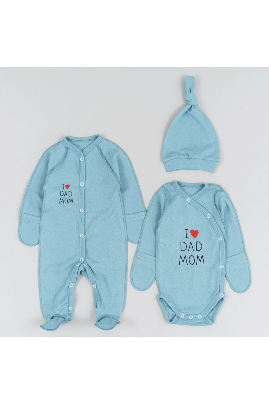 Комплект для новонароджених бірюза інтерлок