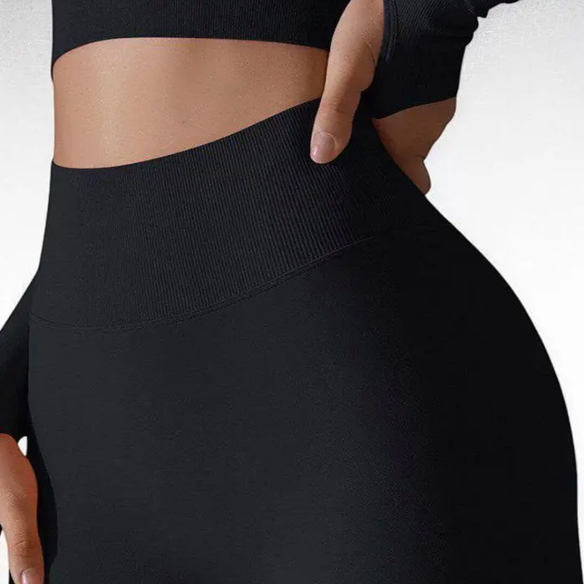 Лосини жіночі чорний рубчик