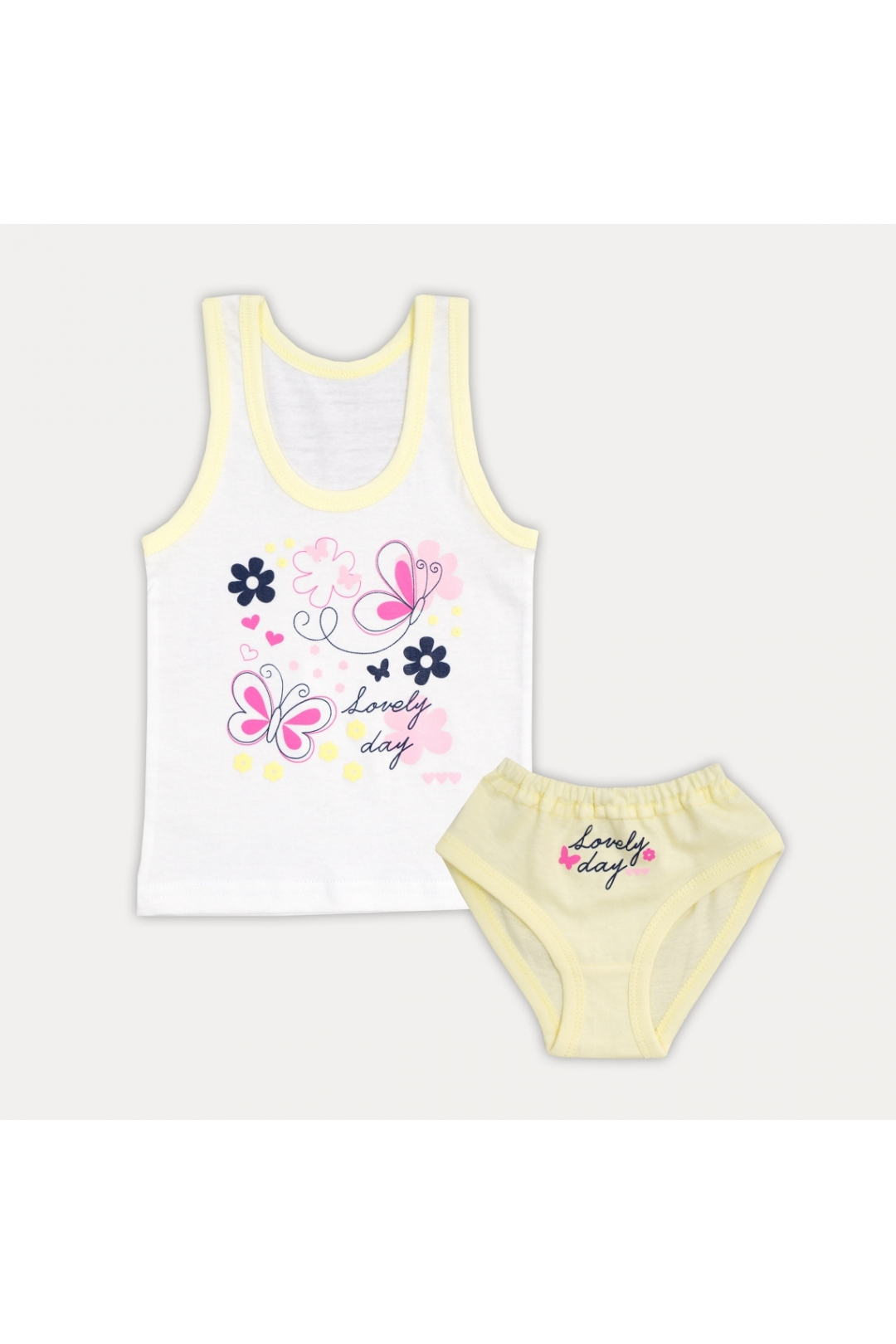 Комплект білизни  для дівчинки Метелики жовтий кулір