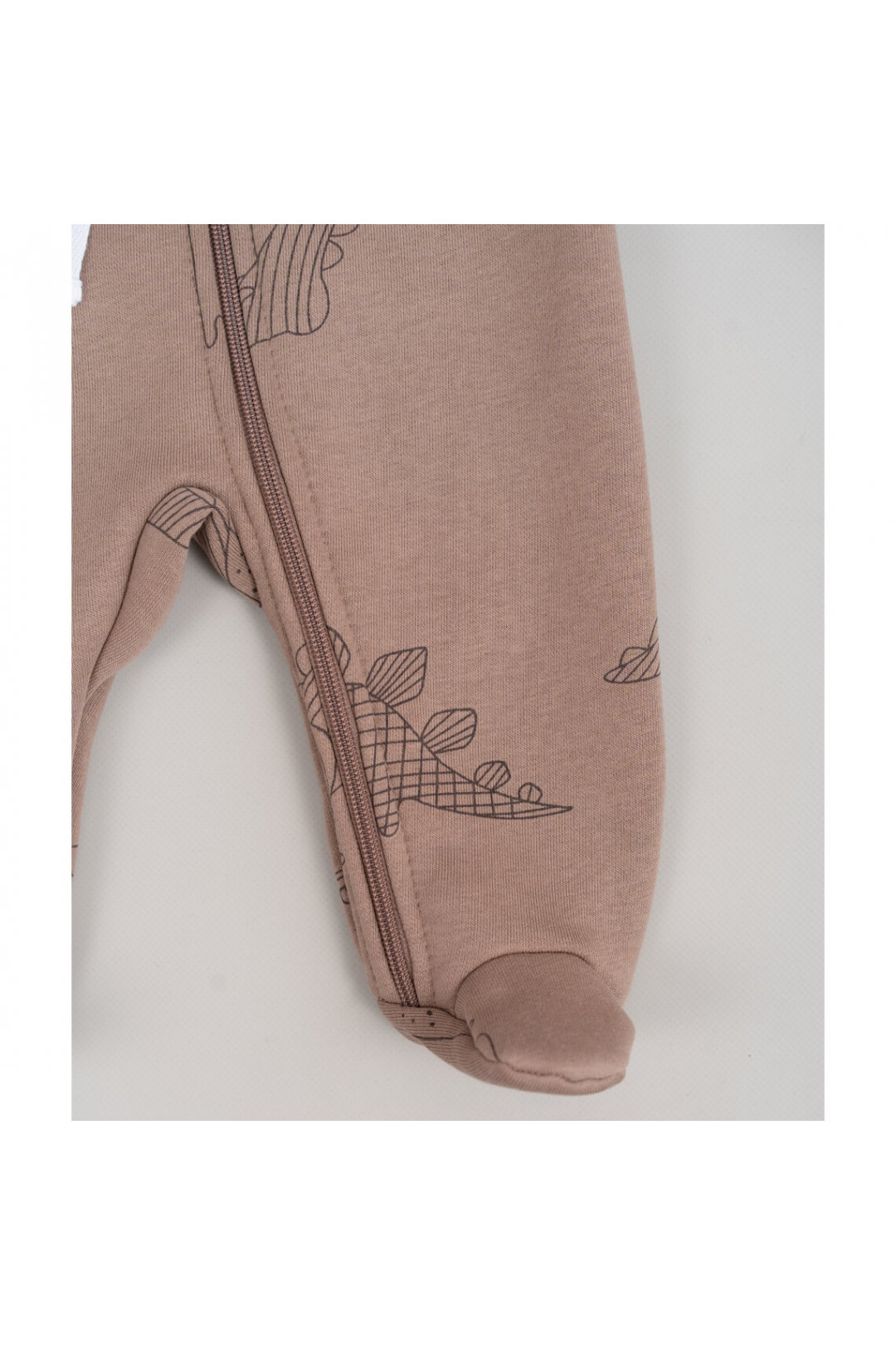 Комбінезон для малят Діно мокко тринитка  на флісі