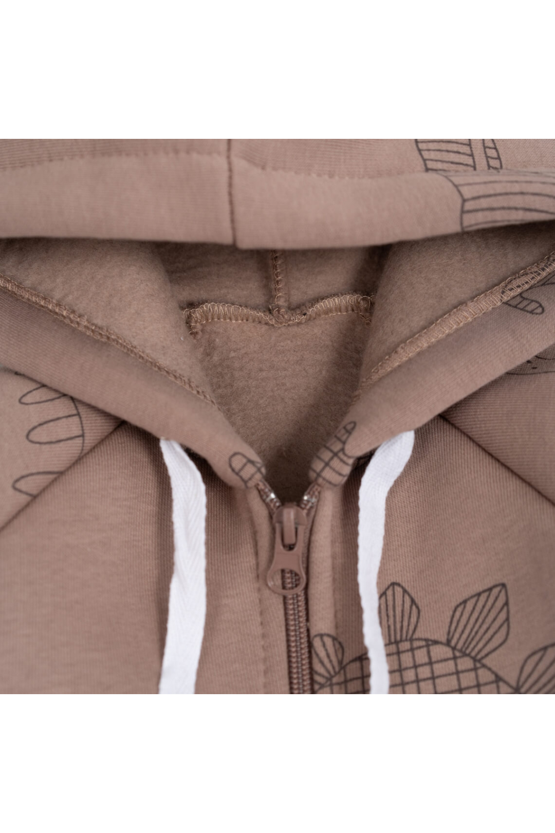 Комбінезон для малят Діно мокко тринитка  на флісі