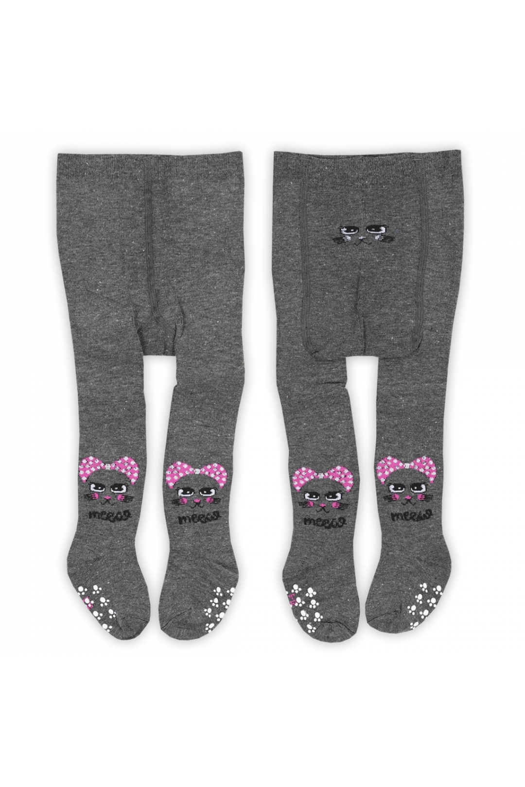 Колготки під памперс для дівчинки графіт бавовна