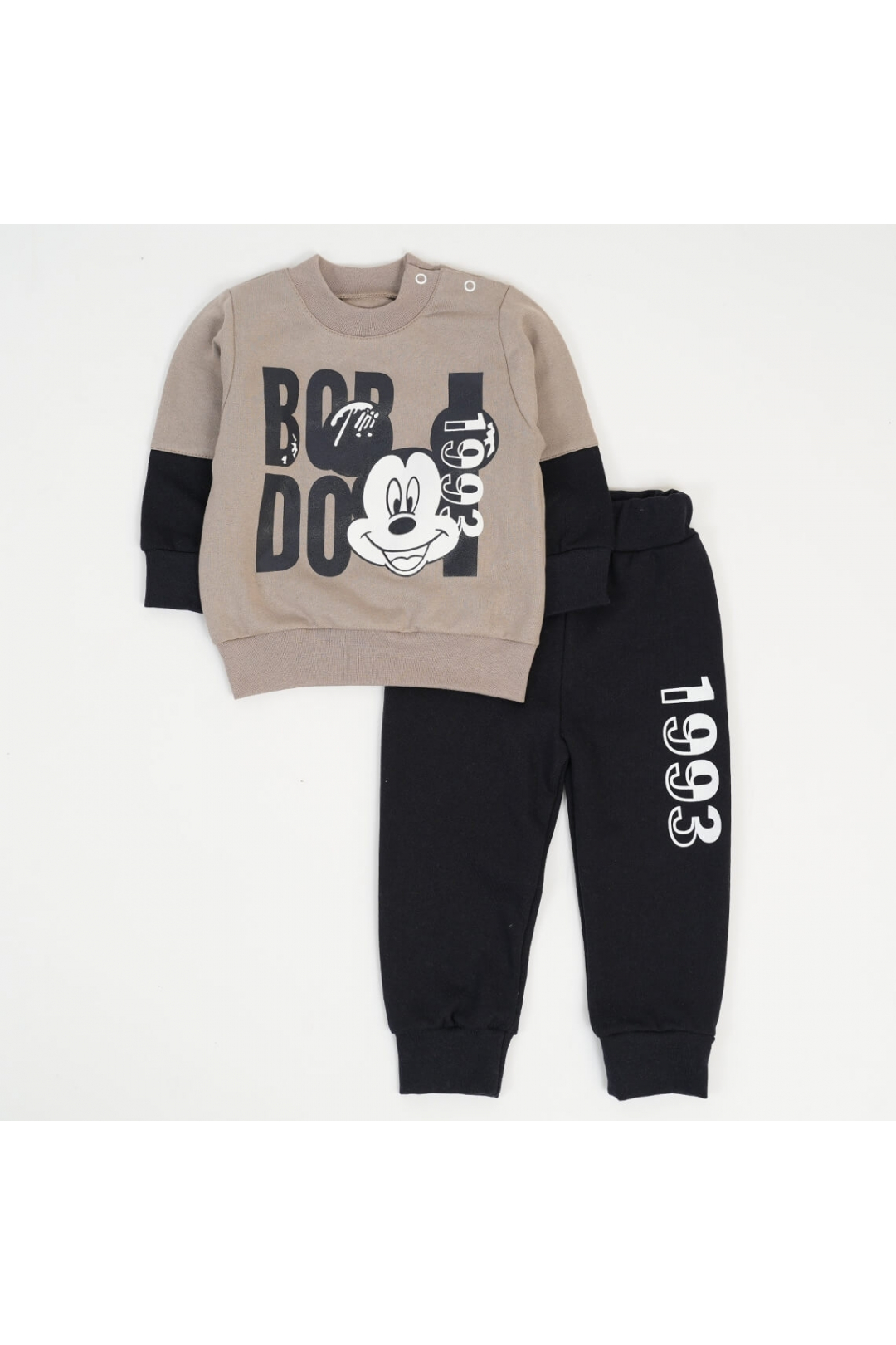 Костюм для хлопчика Мікі Маус бежевий начіс (футер)