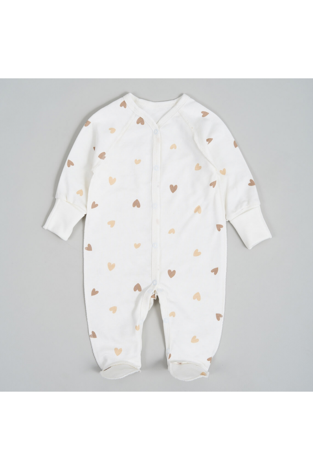 Чоловічки Сліпи для новонародженних Серце молочний начіс (футер)